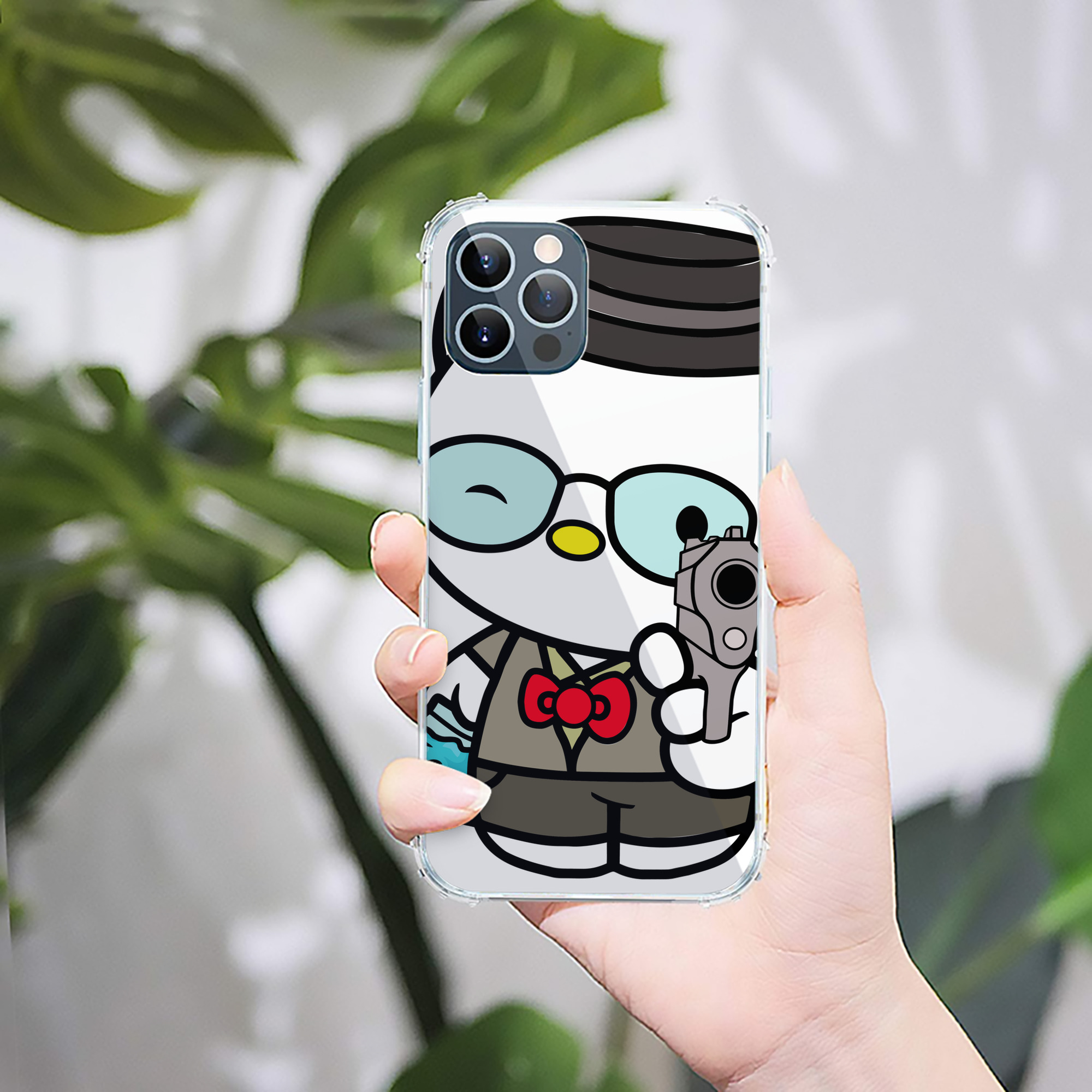 （画像用） Hello Kitty ハローキティ 【iPhone 12シリーズ対応】透明スマホケース（クリアソフトケース）